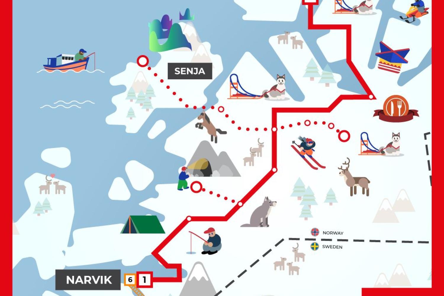 Artic Route Narvik - Tromsø 915 